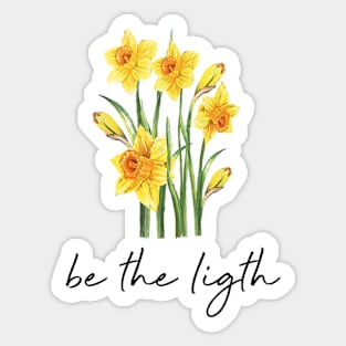 Be the light yellow narcissus in watercolor Sticker